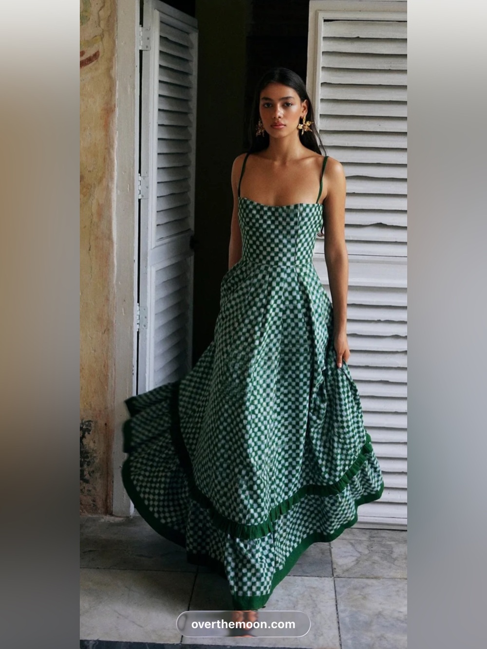 DeCastro Green Checkmate Dress size 8